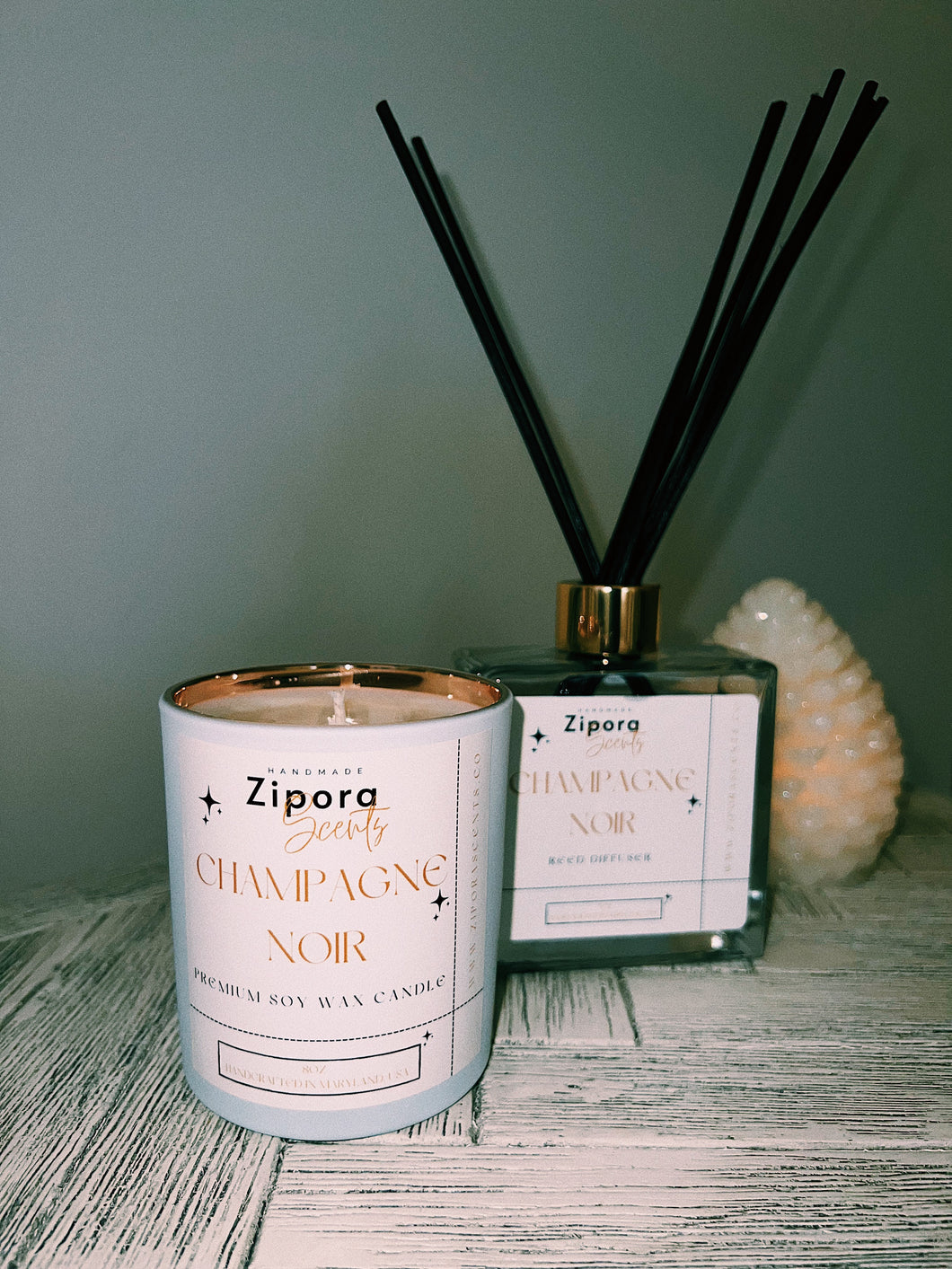 Champagne Noir Soy Wax Candle